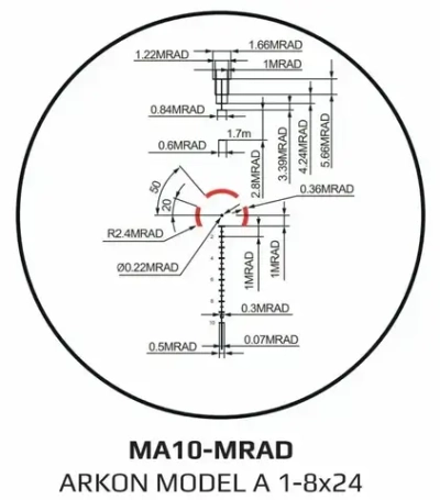 Прицел Arkon Model A 1-8x24
