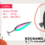 Блесна колебалка Kuusamo Latka 70/14 BLU/R-S