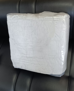 Ветошь белая махровая 100% ХБ (разрезанные полотенца 40x70 см) в тюках по 10 кг