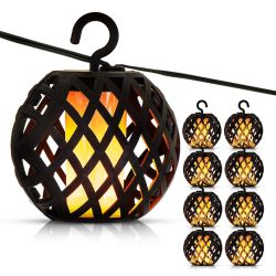 USL-S-120-PM2000 FIRE BALLS Садовая гирлянда на солнечной батарее Огненные шары. 80 светодиодов. Эффект пламени. 1xАА Ni-Mh аккумулятор в-к. IP44. TM Uniel