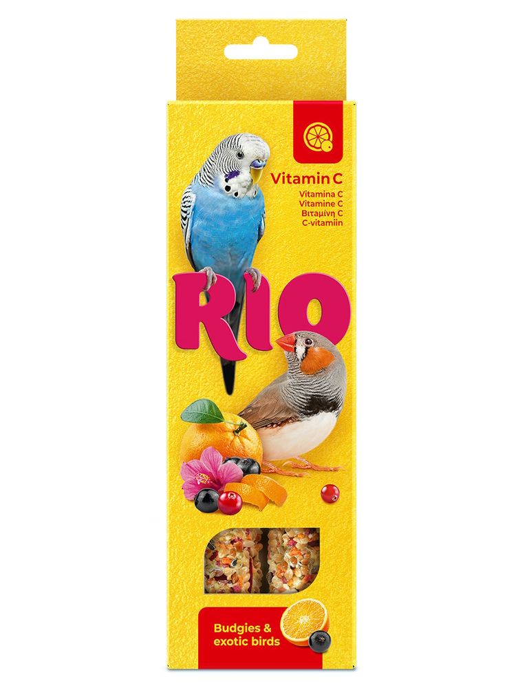 RIO палочки для волнистых попугаев и экзотов витамин С - 2*40 гp