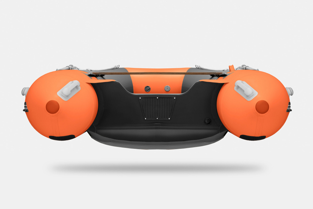Надувная лодка GLADIATOR E380S оранжево-темносерый