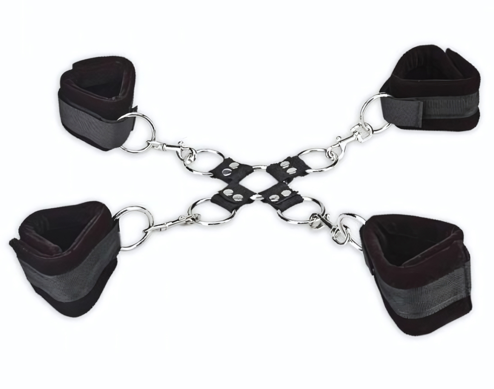 Крестообразная фиксация для рук и ног (Цвет: черный)