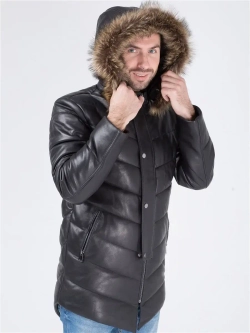 Мужская куртка/кожаная/натуральная кожа/парка/Турция