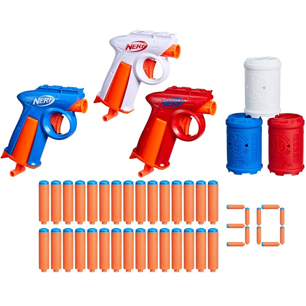 Hasbro Nerf N Series - Три бластера Backyard Triple Pack + 3-PAK стрел G1804
