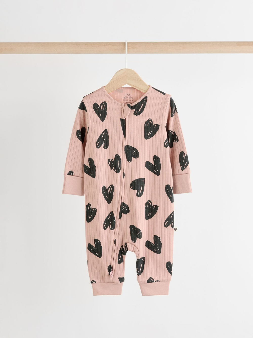 Комбинезон / Cлип для малышей Next B88-466, 3 шт., Бежевый, Светло-розовый, Серый