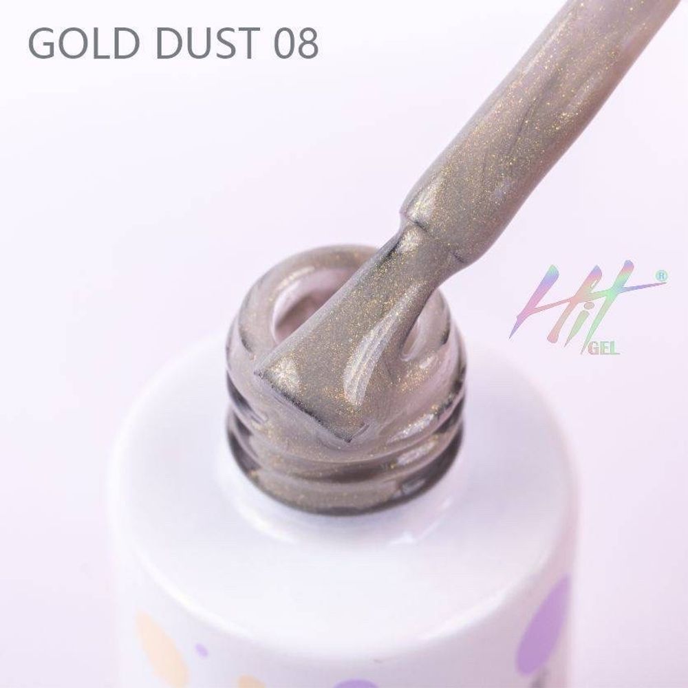 Гель-лак ТМ &quot;HIT gel&quot; №08 Gold dust, 9 мл