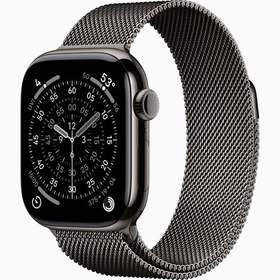 Apple Watch Series 11 GPS 42mm Slate Titanium Case with Slate Milanese Loop