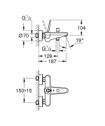 Смеситель для ванны Grohe Eurodisc Joy 23431000 хром