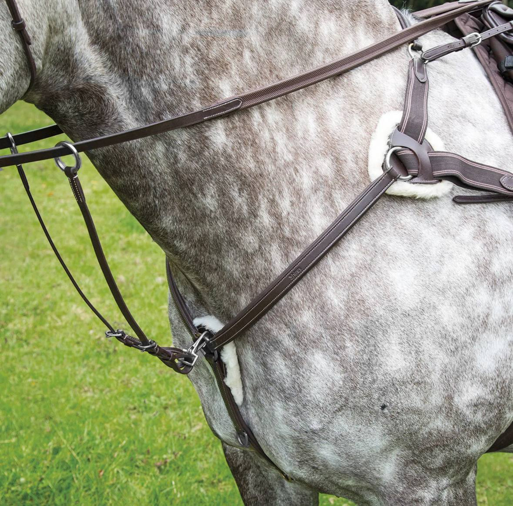 Подперсье пятиточечное Shires Salisbury Five Point Breastplate - Havana