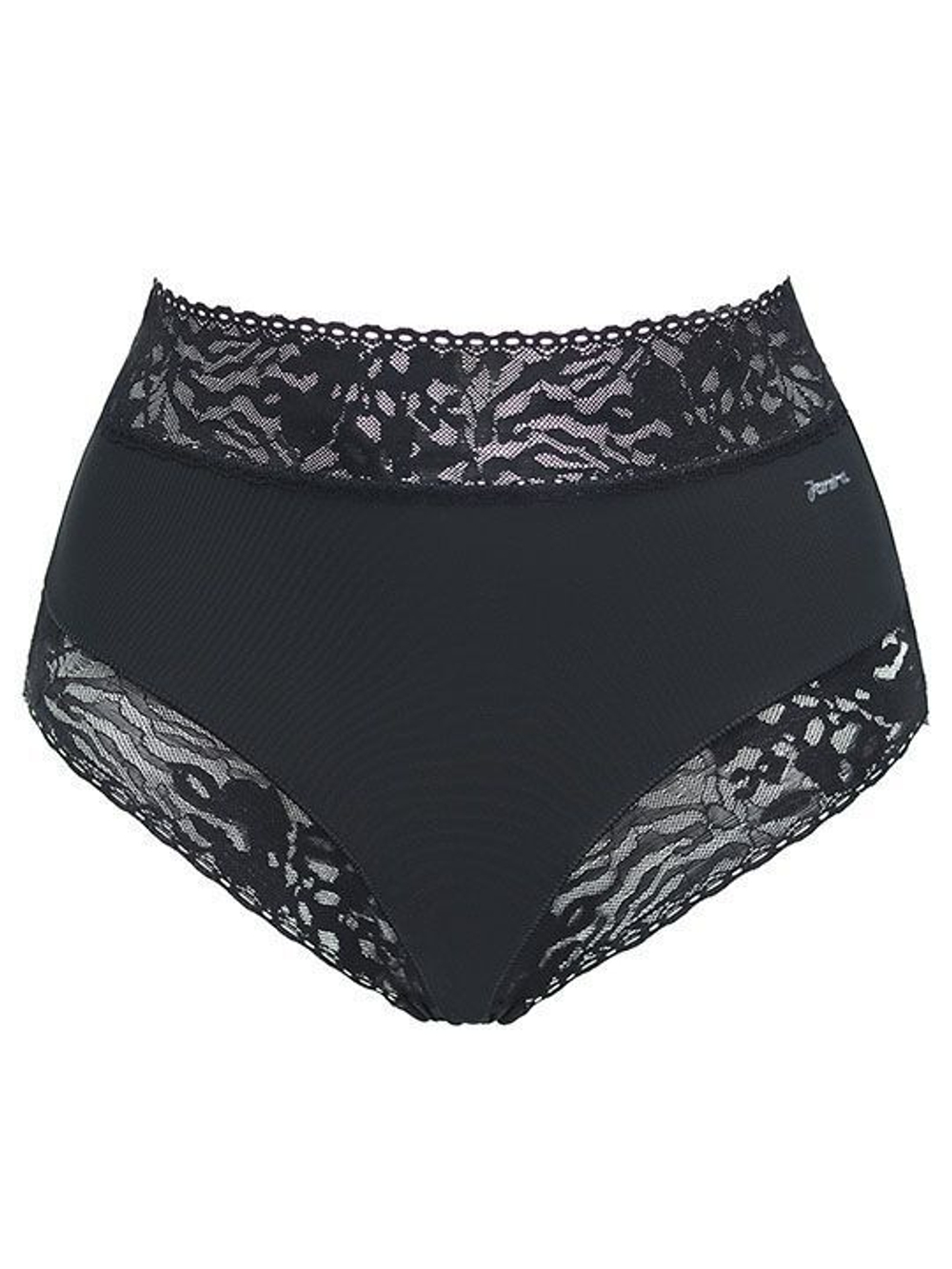 Трусики-слипы с высокой линией талии Soft lace (Размер: XL) (Цвет: черный)