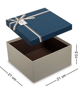 WG-58/2-A Коробка подарочная «Квадрат» цв.бел./син.