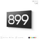Номер на дверь 899, табличка на дверь для офиса, квартиры, кабинета, аудитории, склада, черная 120х70 мм, Айдентика Технолоджи