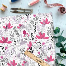 Ткань премиум мембрана цветочный фреско