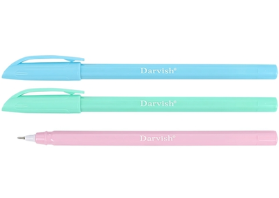 Ручка шарик. масл. 0,7мм. "Spin" синяя, корпус ассорти (Darvish)