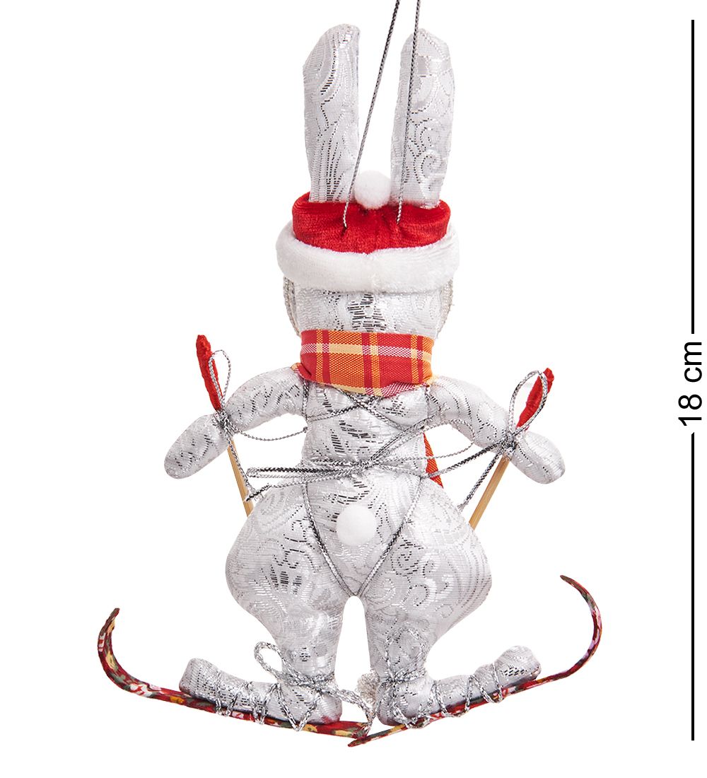 РусКукла RK-459/1 Кукла подвесная «Кролик на лыжах»