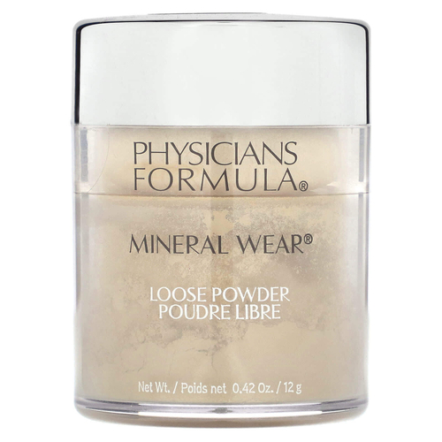 Physicians Formula, Mineral Wear, рассыпчатая пудра, PF10948 полупрозрачный светлый, 12 г (0,42 унции)