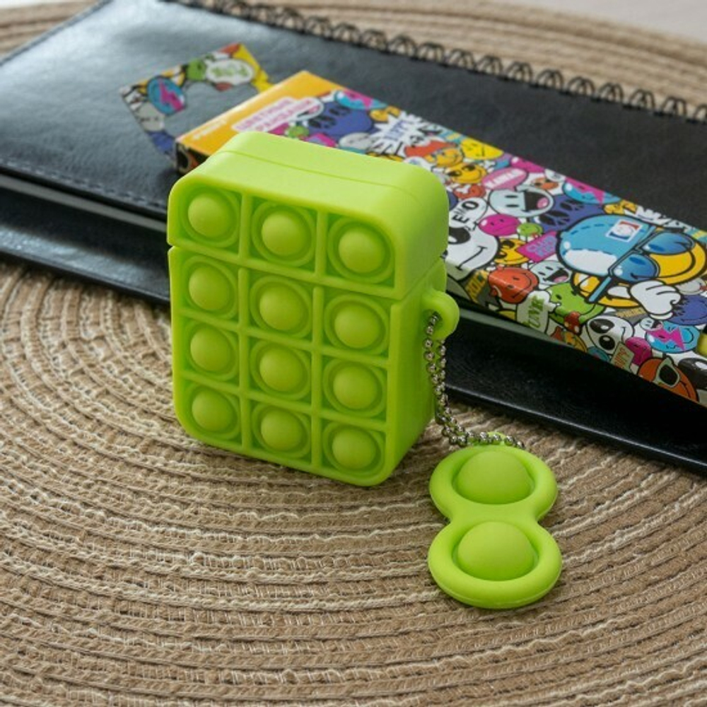 Силиконовый чехол для AirPods Pop it, 012635 Синий