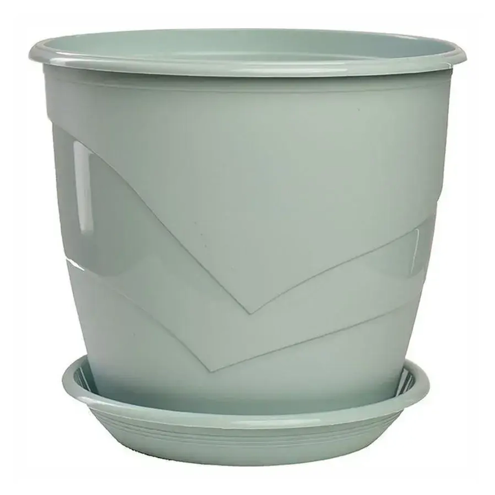Горшок Венеция, D19, 3,1 л, мята с поддоном