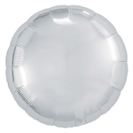 Шар фольгированный Круг 45 см (Серебряный)