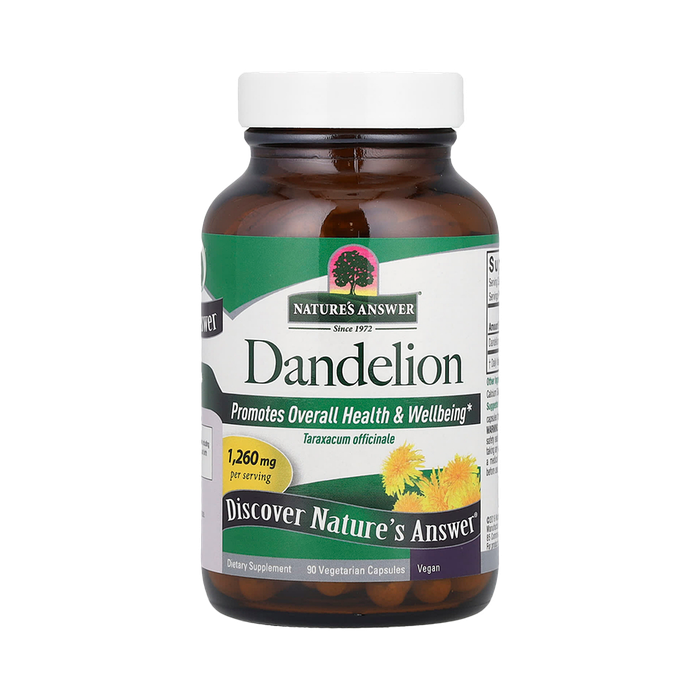 Экстракт корня одуванчика, Dandelion Root, Nature's Answer, 90 вегетарианских капсул