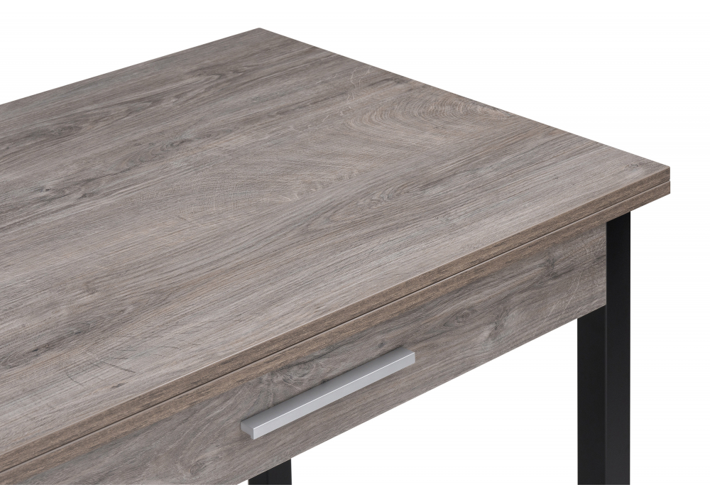 Стол деревянный Woodville Ибби 90(128)х64х77 рошелье, черный матовый