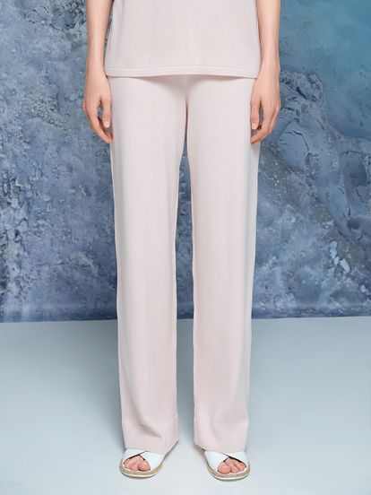 Женские брюки розового цвета из 100% шелка - фото 2