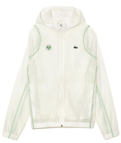 Мужская теннисная кофта Lacoste SPORT Roland Garros Edition After-Match Jacket - белый
