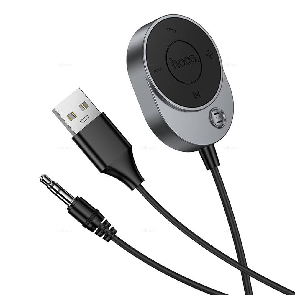 Bluetooth Aux адаптер HOCO E150 1.5м (черный)