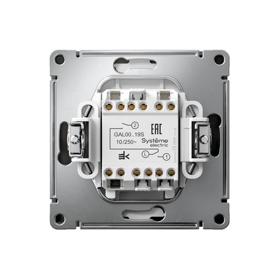 Выключатель для жалюзи 2-кл. ArtGallery 2х (сх. 4) 10А быстрозажим. клем. механизм базальт SE GAL001419S