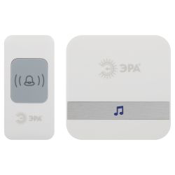 Звонок дверной ЭРА C95 беспроводной, от сети, белый, 52 мелодии | Электрозвонки беспроводные