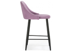 Барный стул Woodville Джама лавандовый, черный матовый, ножки черные
