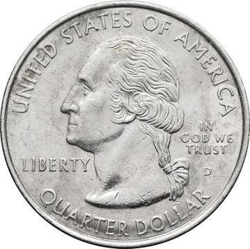 25 центов (1/4 доллара, квотер) 1999 США «Штат Делавэр» (D)