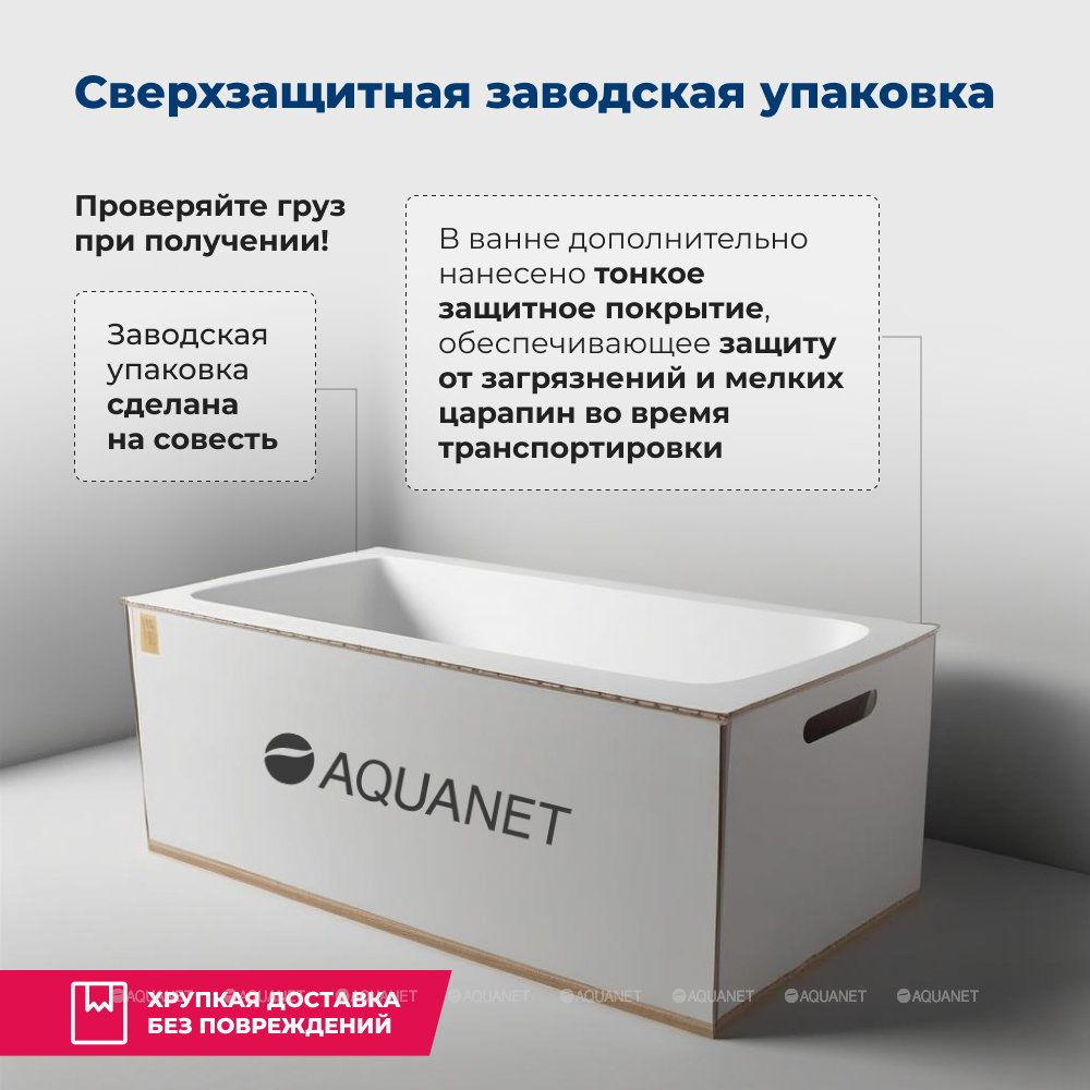 Акриловая ванна Aquanet (Акванет) Malta New 150x150 с каркасом