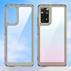 Усиленный чехол с мягким откликом кнопок для Xiaomi Redmi Note 11 Pro 4G и Redmi Note 12 Pro 4G, боковые рамки серого цвета