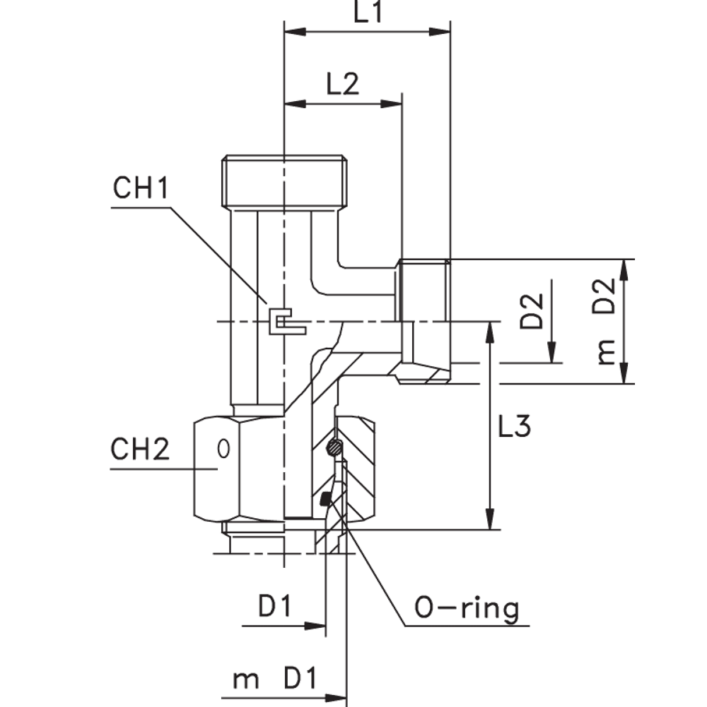 Соединение PNL DL06 12х1.5 - DS06 14х1.5 (корпус)