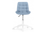 Офисное кресло Woodville Честер голубой, белый, ножки белые