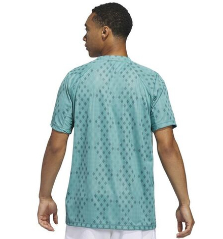 Теннисная футболка Adidas Club Tennis Climacool Graphic - powder tea/preloved teal