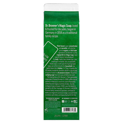 Dr. Bronner's, 18-in-1 Pure-Castile Magic Soap Refill, Almond, 32 fl oz (946 ml)