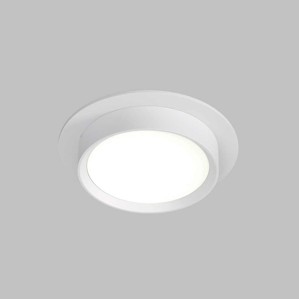 DK2090-WH Встраиваемый светильник FLAT, IP 20, до 15 Вт, GX53, LED, белый, алюминий
