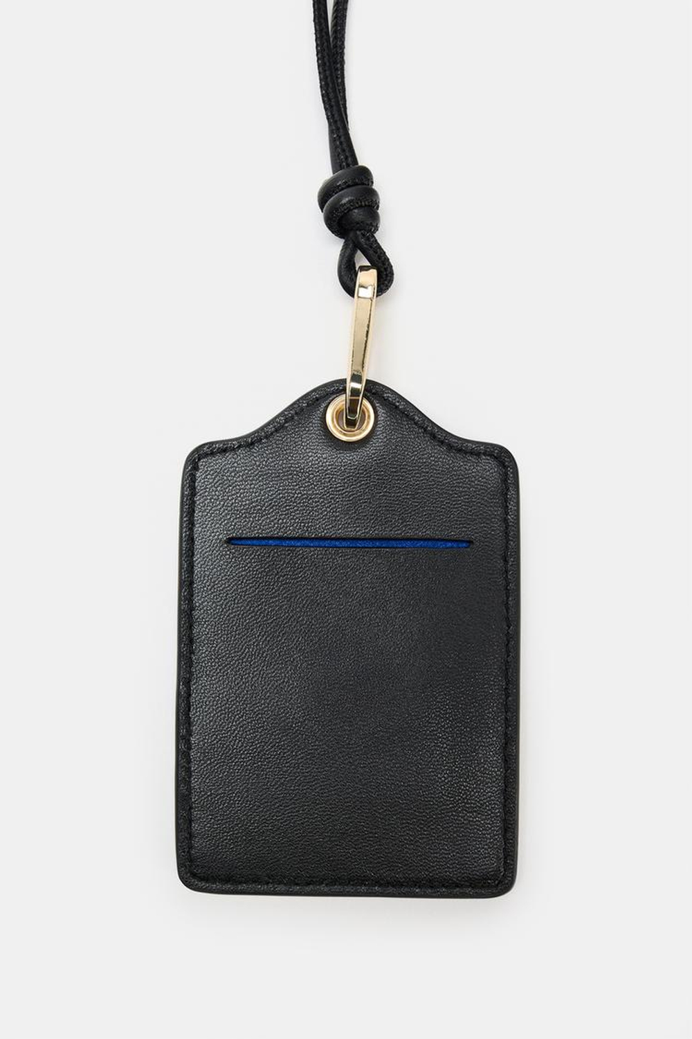 ZARA КОЖАНЫЙ КАРТХОЛДЕР, ЧЕРНЫЙ