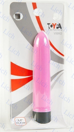 Гладкий фиолетовый вибратор из пластика