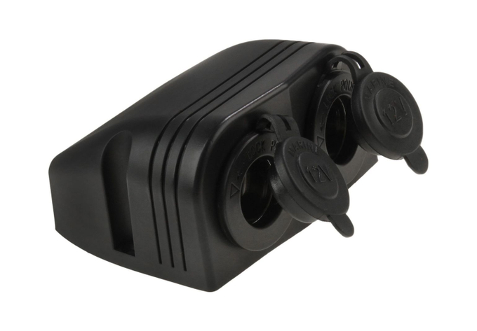 Разъем прикуривателя двойной для крепления на приборной панели