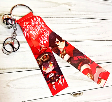 Тканевые брелоки с бубенчиками аниме игра "Геншин Импакт" - Эмбер