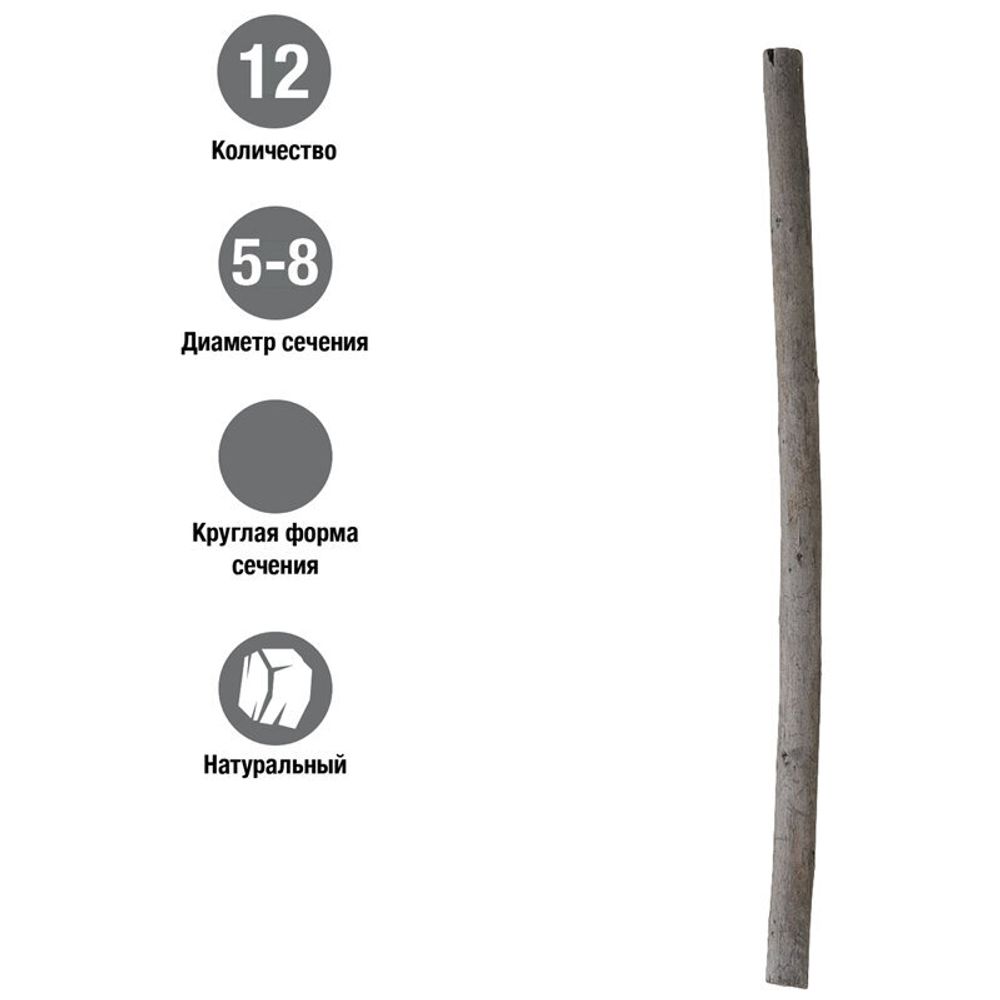 Уголь натуральный для рисования FABER-CASTELL, НАБОР 12 шт., "Pitt", толщина 5-8 мм, 129298