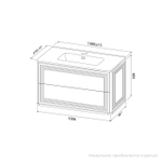 Тумба подвесная IDDIS Oxford Neo, 100 см, белый, OXN10W0i95