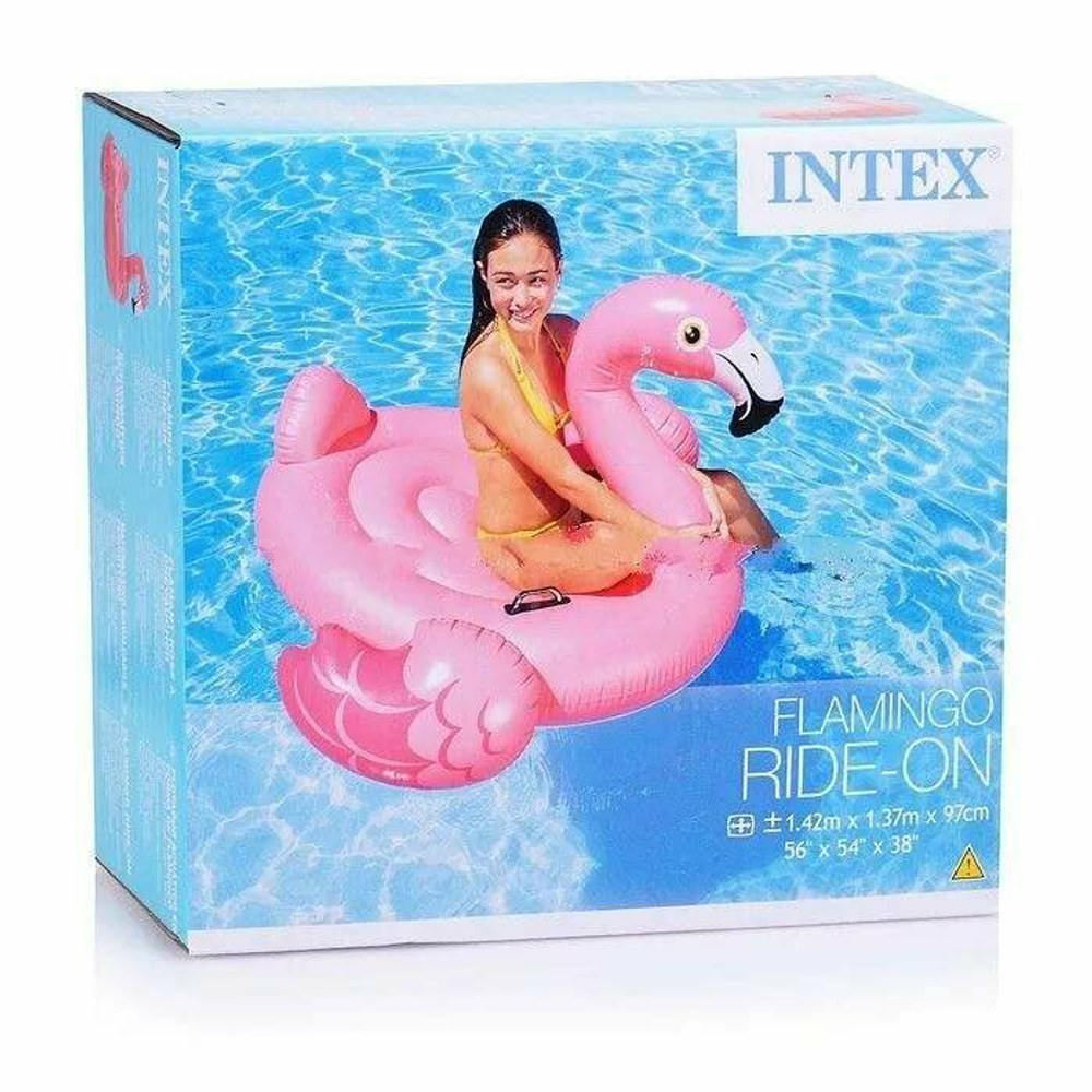 Плотик Intex "Большой Фламинго" 142х137х97см, 57558 с насосом