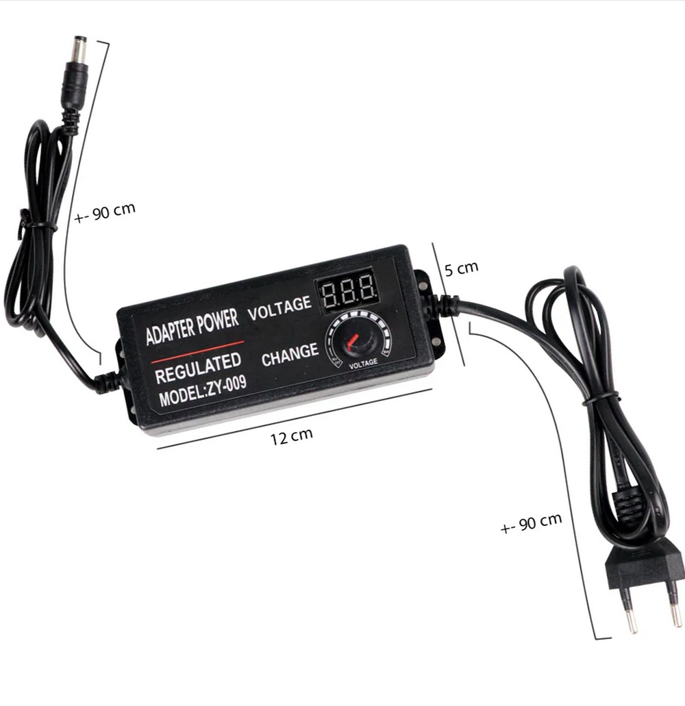 Адаптер регулируемый QiYe-31250 (3-12v/5A) штекер 5.5мм.