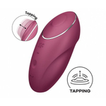 Клиторальный стимулятор с вибрацией Satisfyer Tap&Climax 1 бордовый
