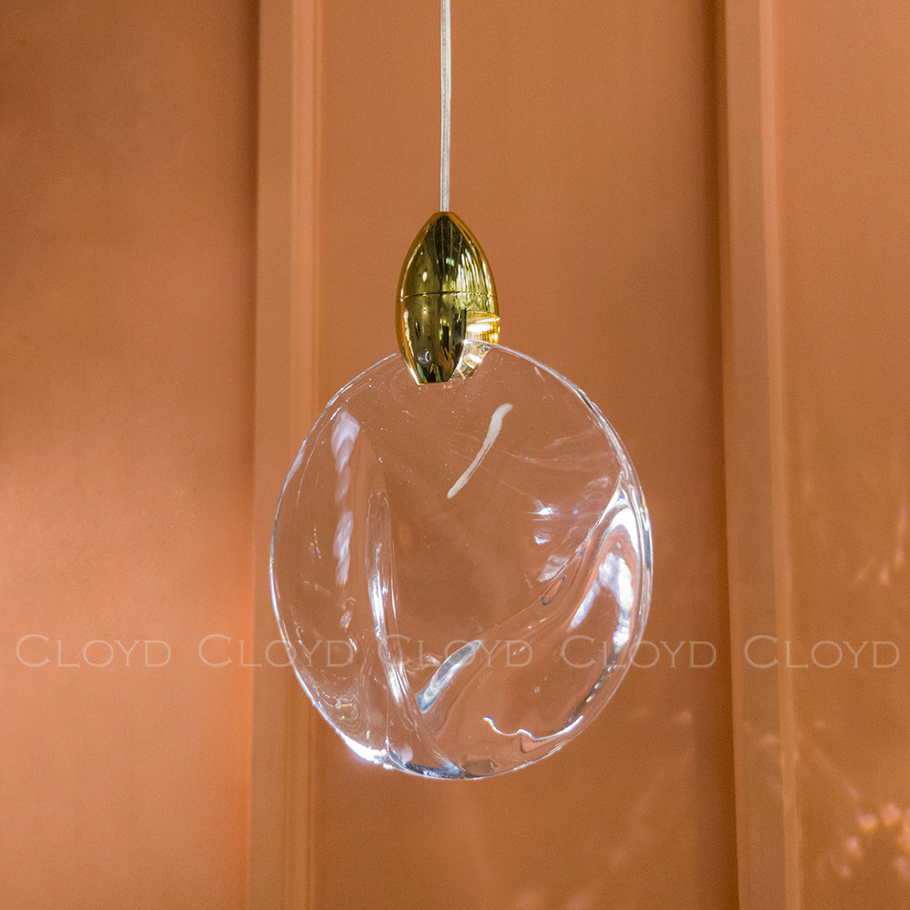 Подвесной светильник Cloyd GLOCK-B P1 / Ø12 см - золото (арт.11624)